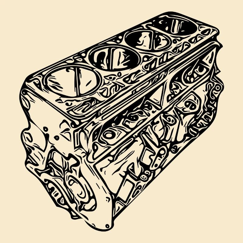 Auto Engine Block Cylinder Displacement Fan