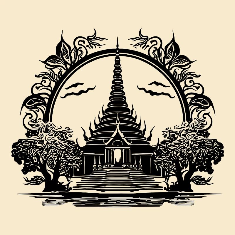 Exotischer Thailand Tempel