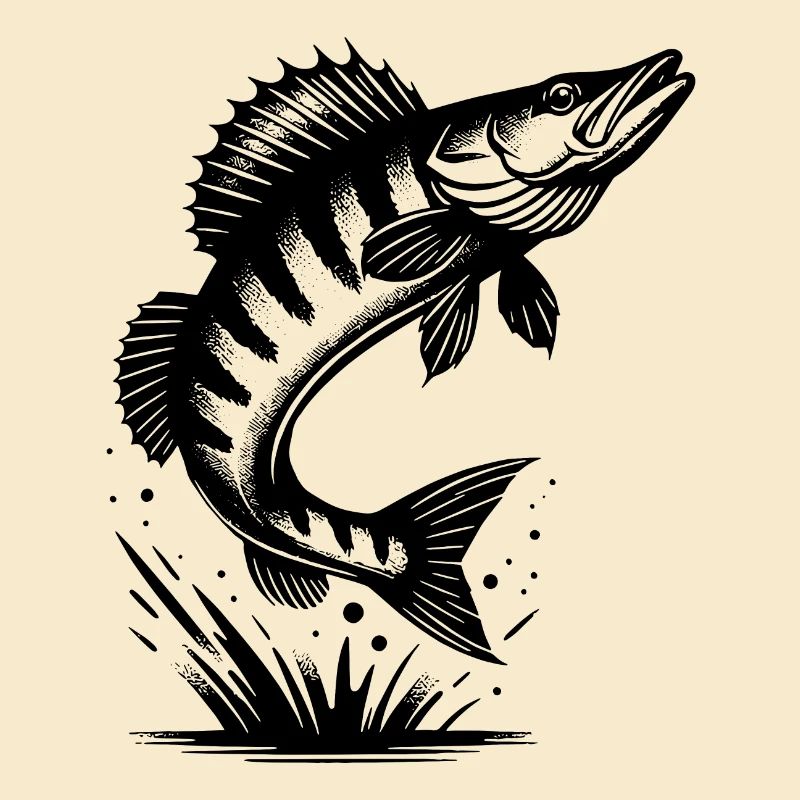 Großer springender Zander Fisch