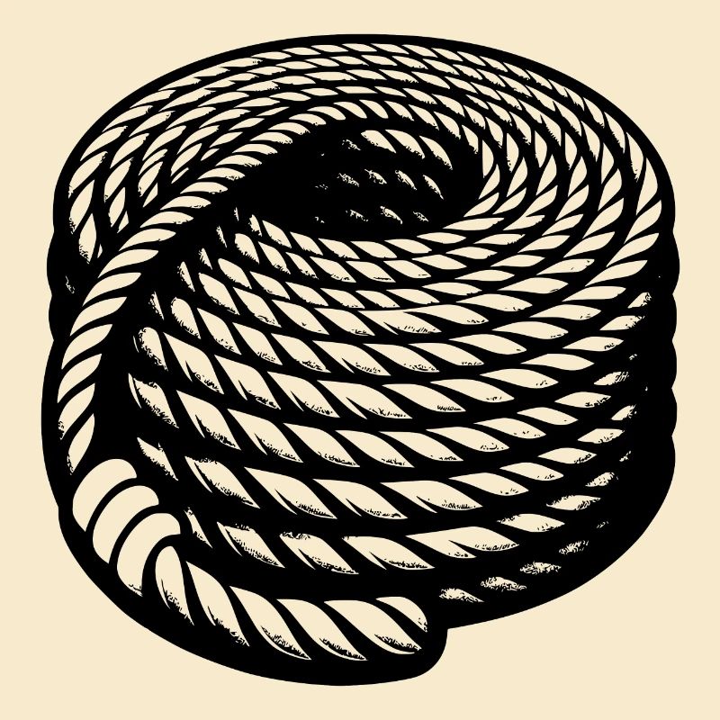 Corde tressée Conception de corde maritime enroulée