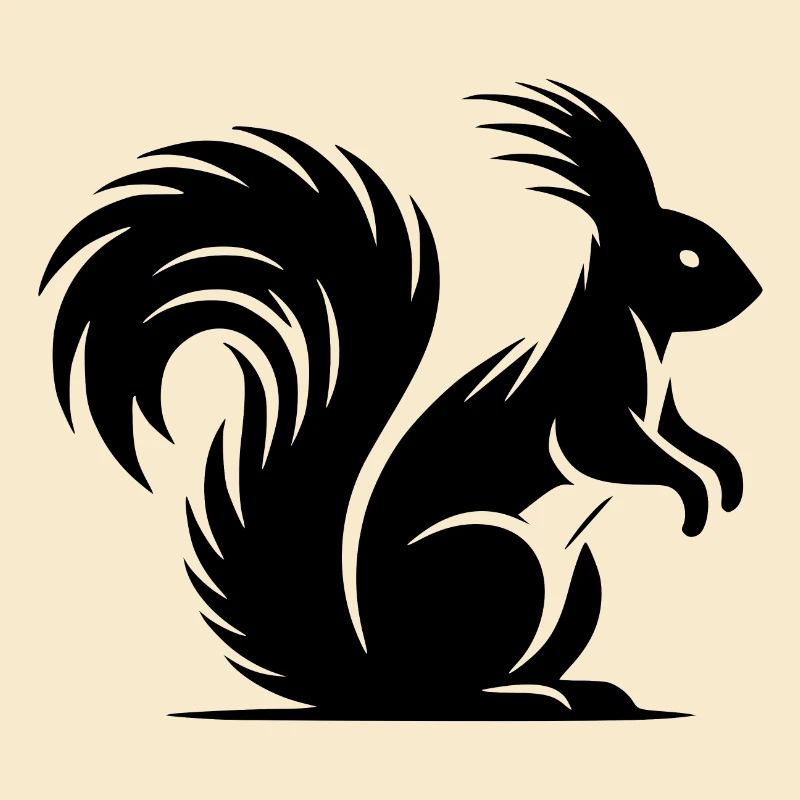 Putziges Eichhörnchen mit buschigem Schwanz