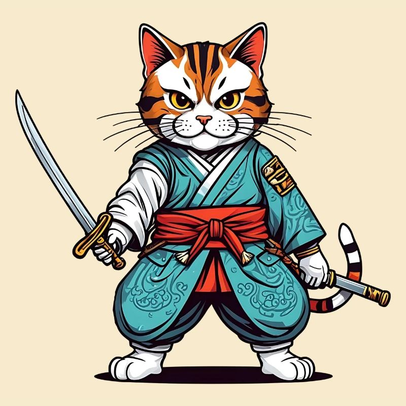 Chat samouraï