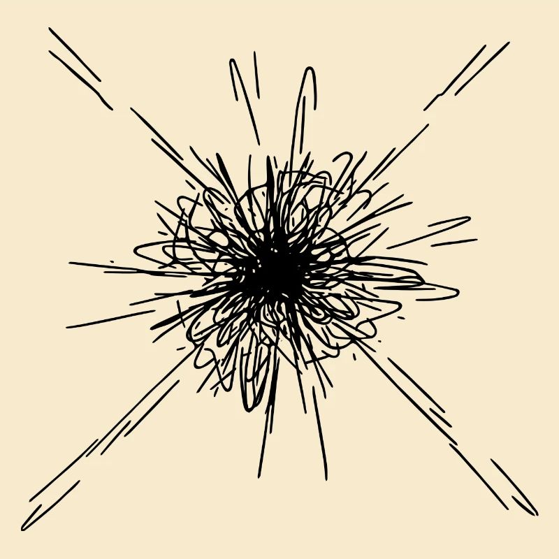 Mandala Explosion Linien Muster