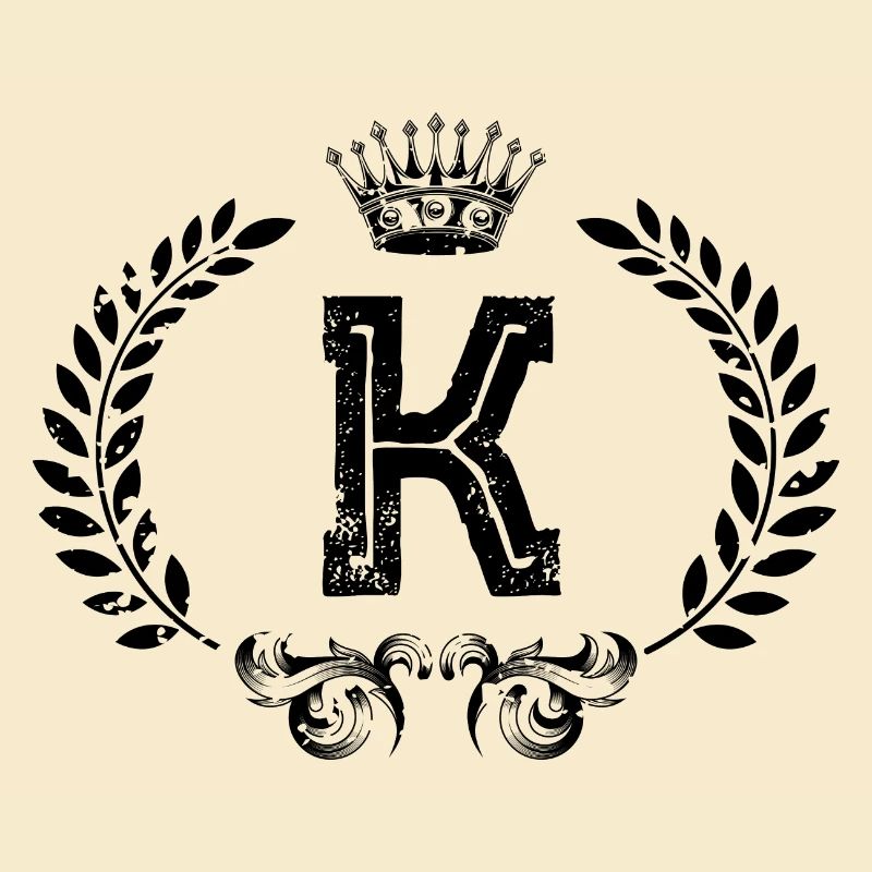 K Buchstabe Kranz