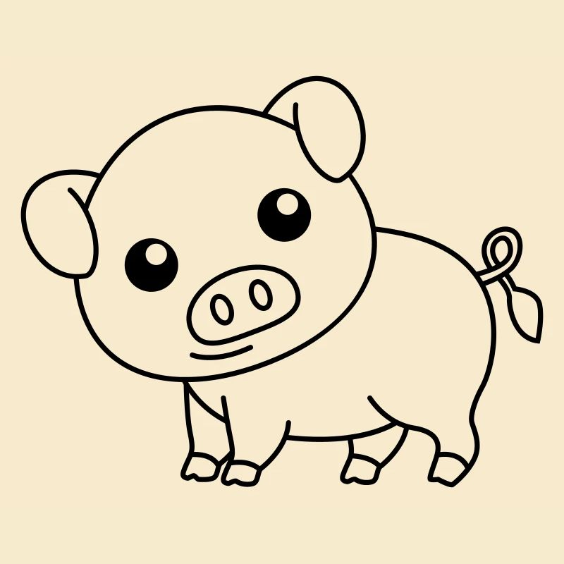 Schwein Comic Tier