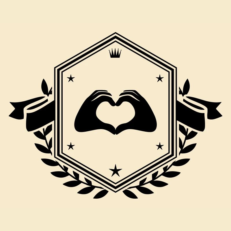 Hände Herz Wappen