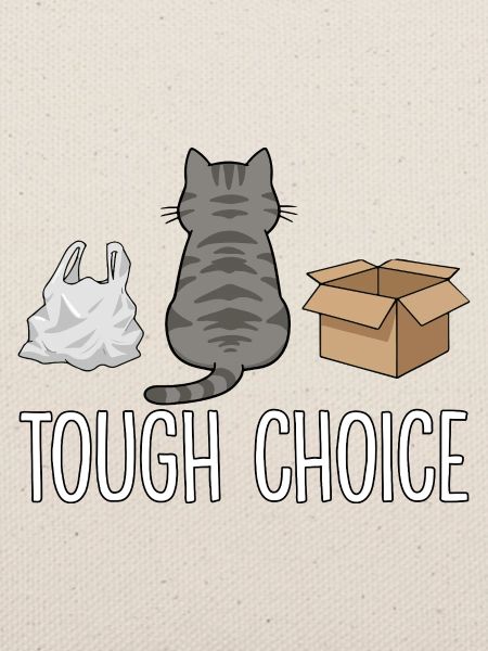 Harte Wahl Lustiger Katzenspruch