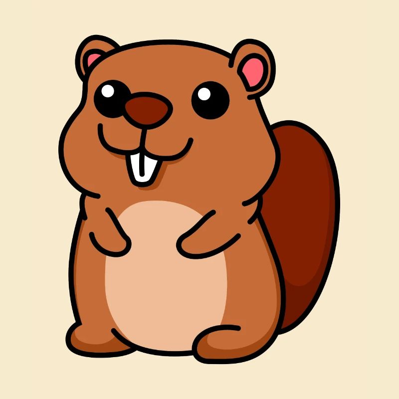Castor Comic Animal