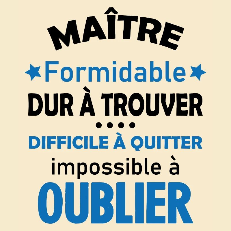 Maître formidable idée cadeau maître d'école