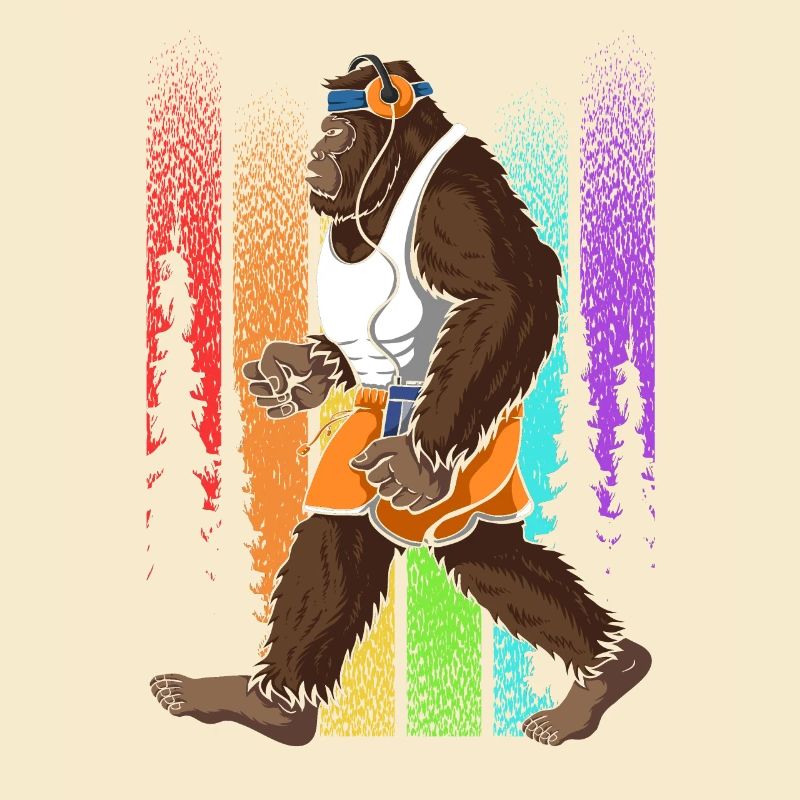 Retro Walking Bigfoot Unheimlich