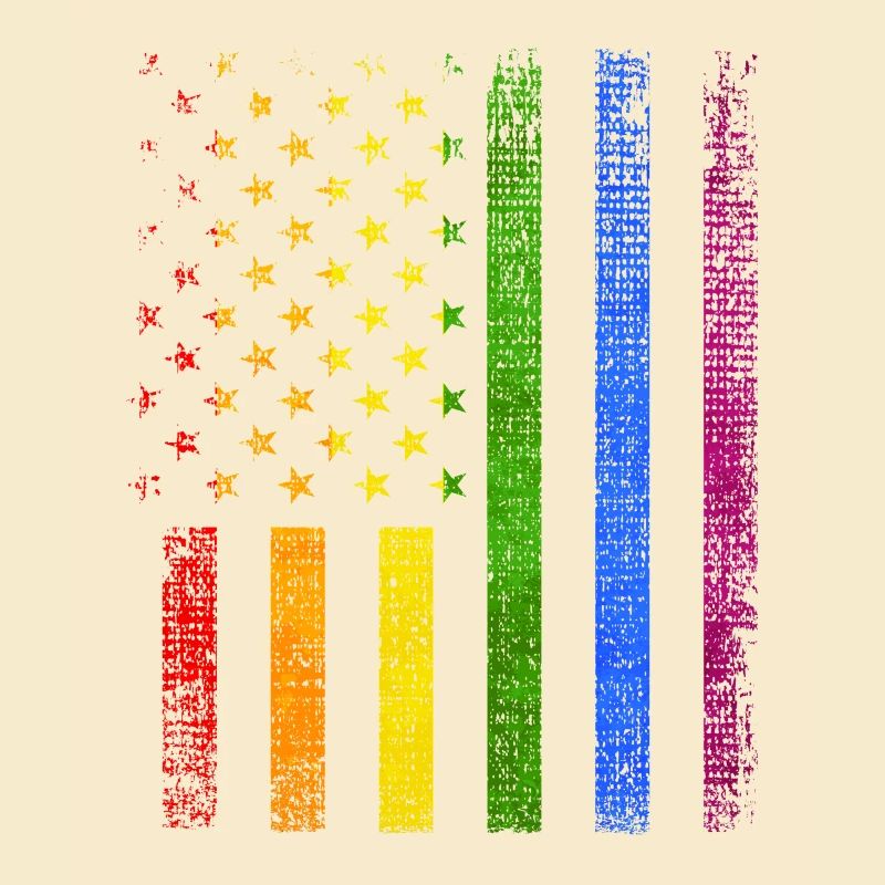 Drapeau américain coloré LGBTQ Pride