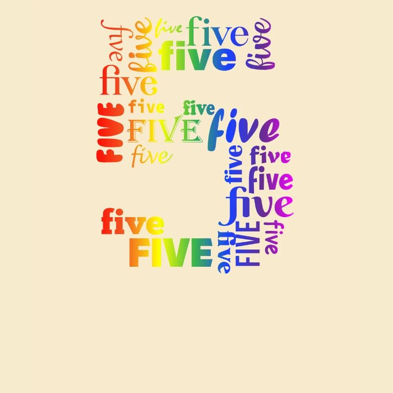 Five 5th Birthday | Coldorful Words Themed