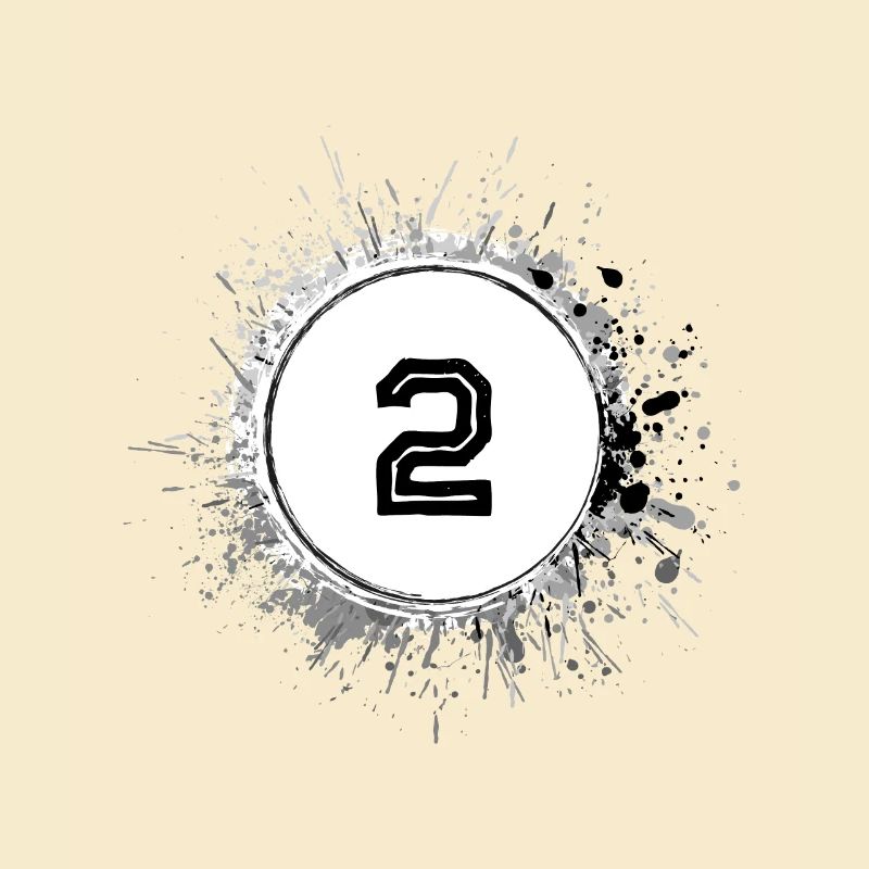 2 Zahl Klecks
