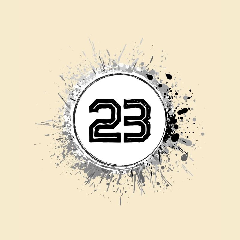 23 Zahl Klecks