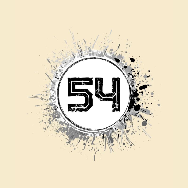54 Zahl Klecks