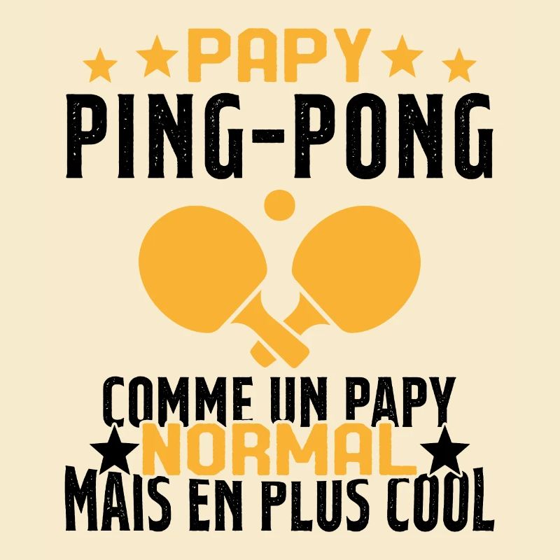Papy pongiste comme un papy normal plus cool