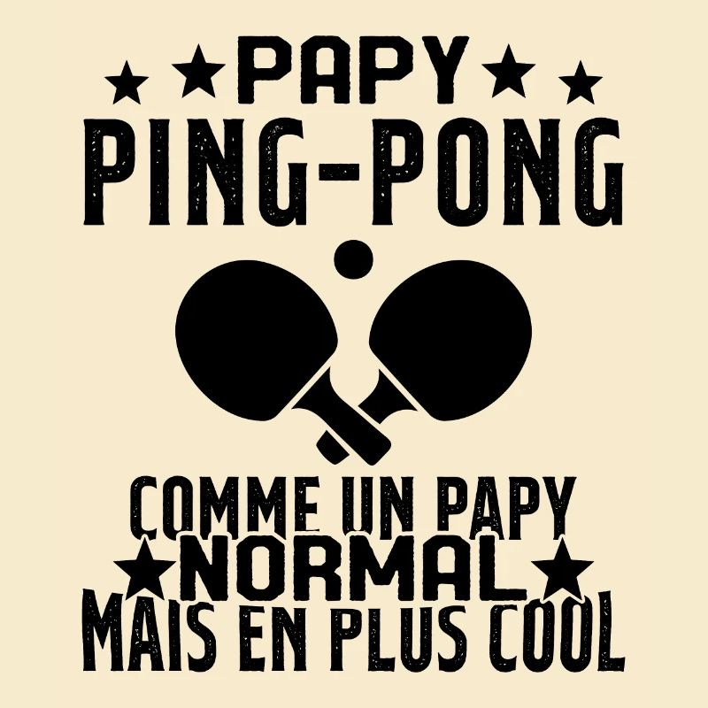 Papy pongiste comme un papy normal plus cool