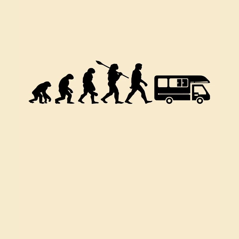 Evolution Camping Car Humor Geschenk