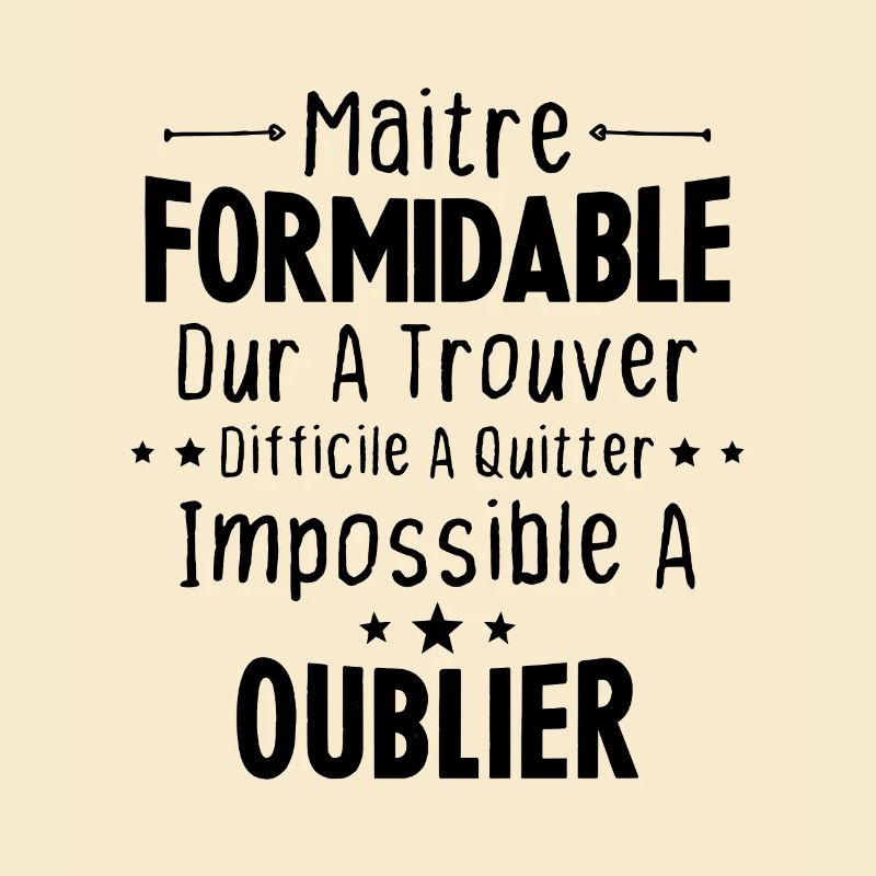 Maître Formidable Idée Cadeau Maître D'école