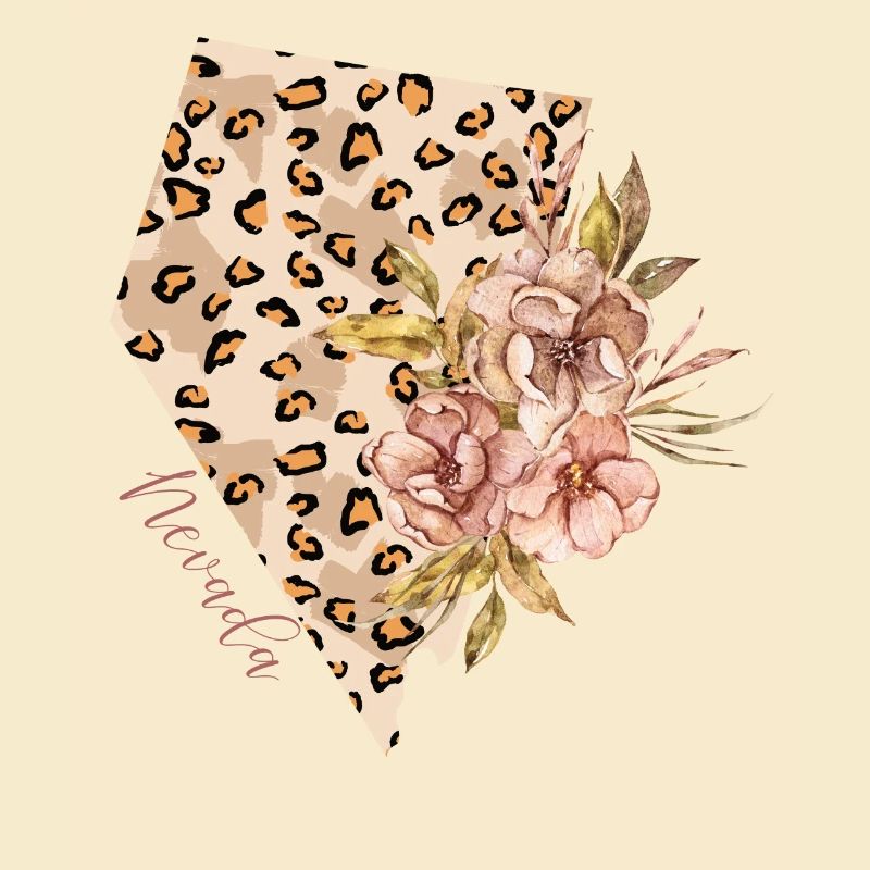 Nevada Leopard Pattern Map Leo