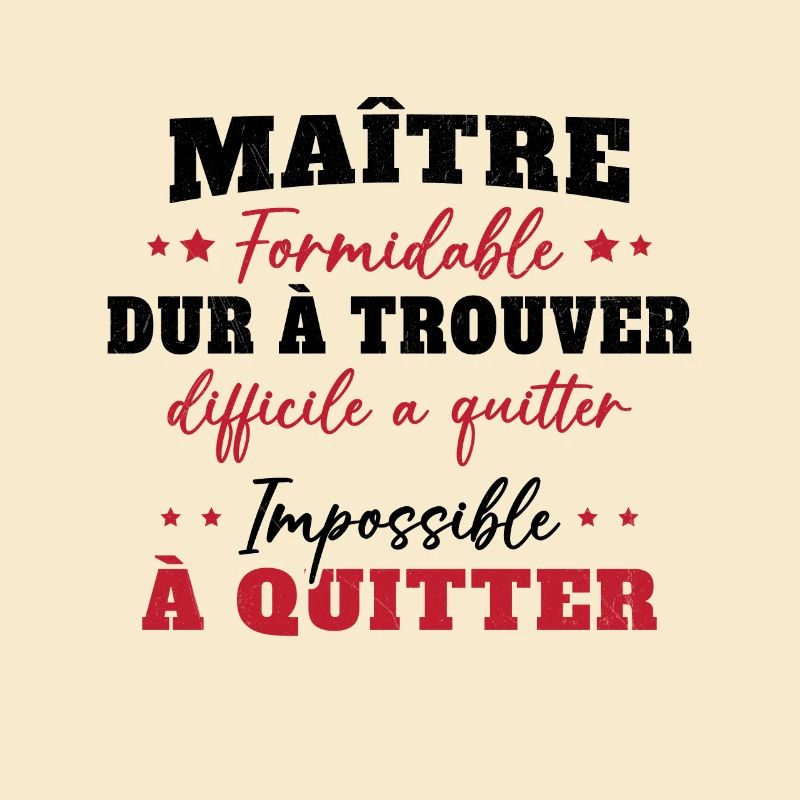 Maître formidable idée cadeau maître d'école