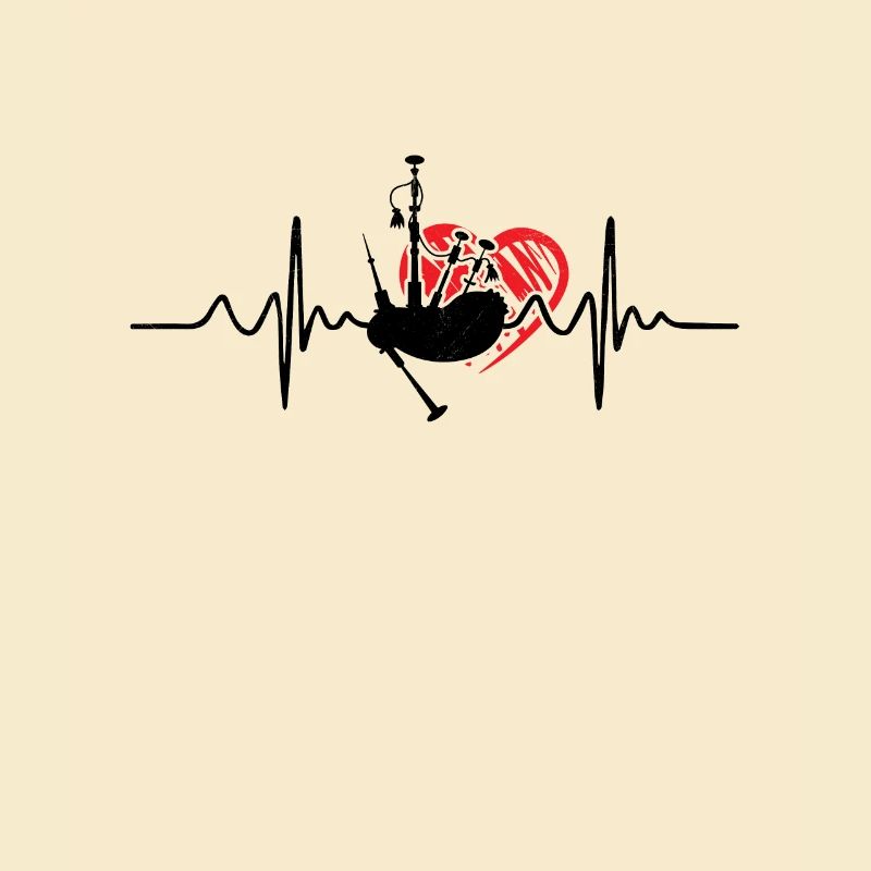 Cornemuse Heartbeat Pulse ECG Sac de cornemuse