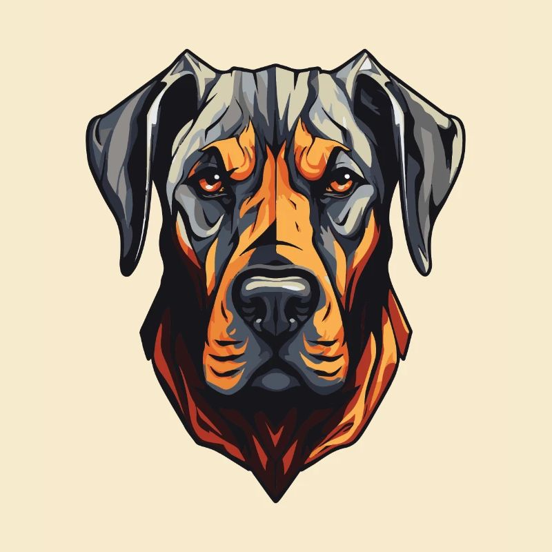 Great Dane Dog Head