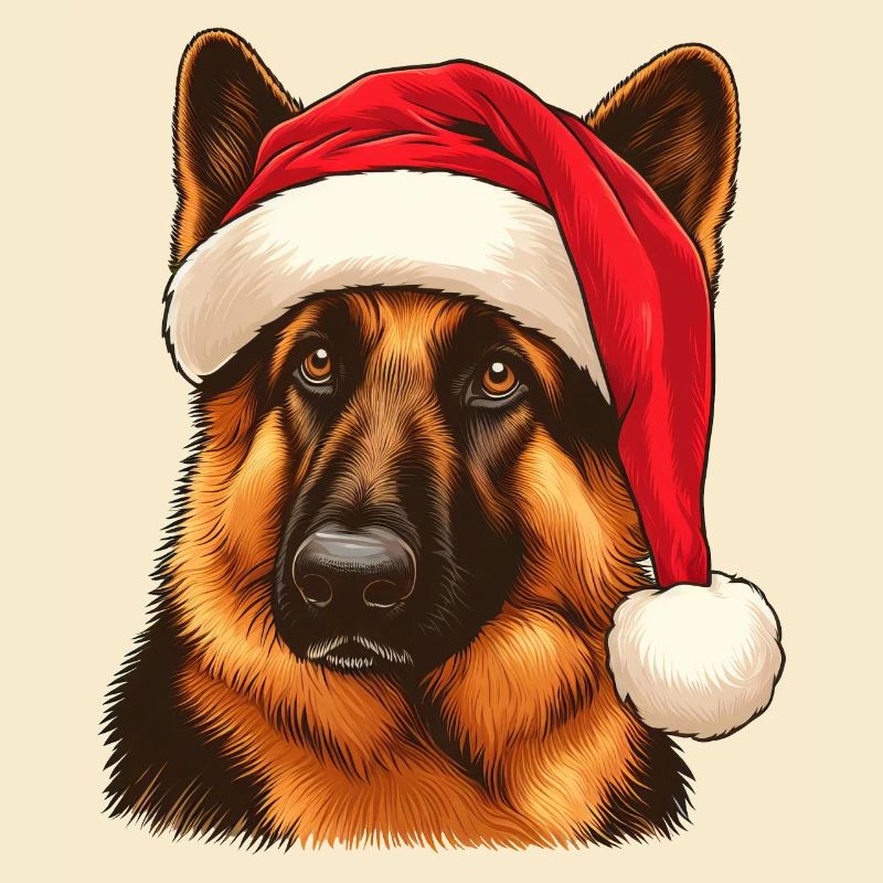 Deutscher Schäferhund Heiligabend