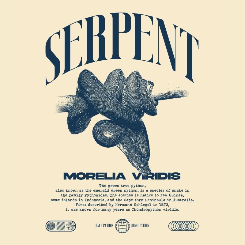 Green Tree Python Modern Reptile Keeper Streetwear