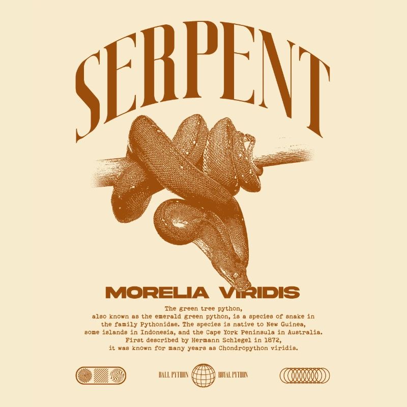 Green Tree Python Modern Reptile Keeper Streetwear