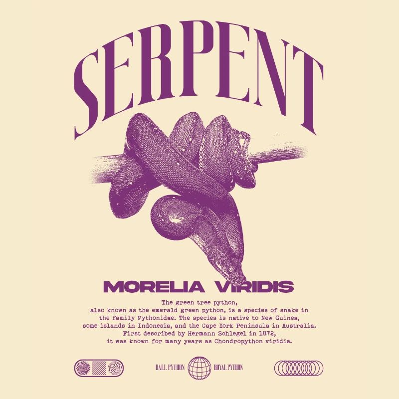 Green Tree Python Modern Reptile Keeper Streetwear