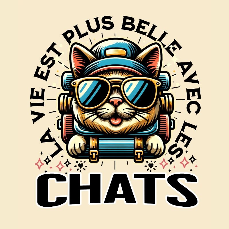Cool Chat La Vie Est Plus Belle Avec Les Chats