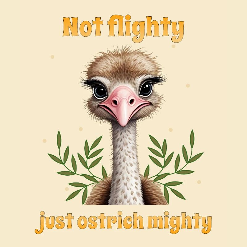 Not flighty just ostrich mighty