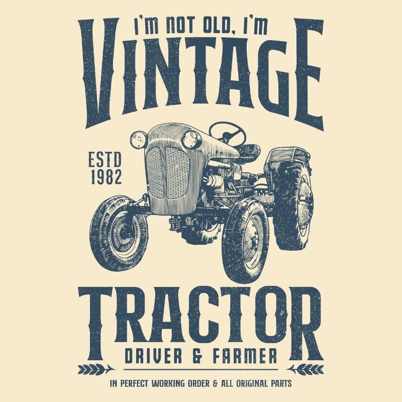 Oldtimer Traktor Bauer Geburtstag Jahrgang 1982