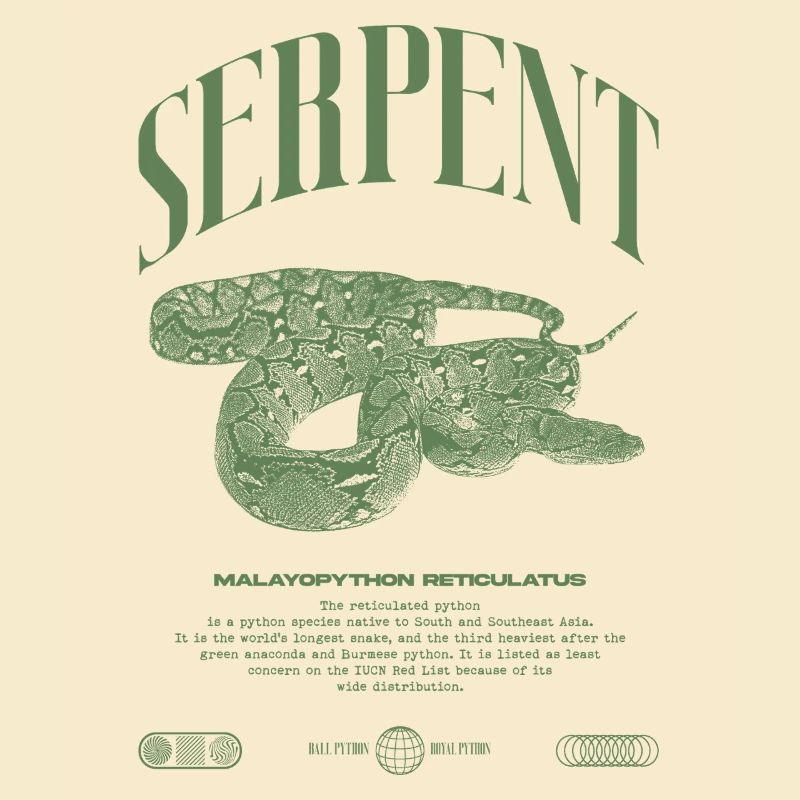 Retikulierte Python Reptile Keeper Streetwear