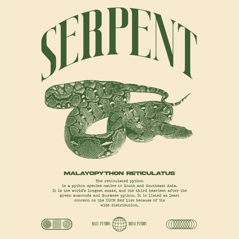 Reticulated Python Reptile Keeper Streetwear
