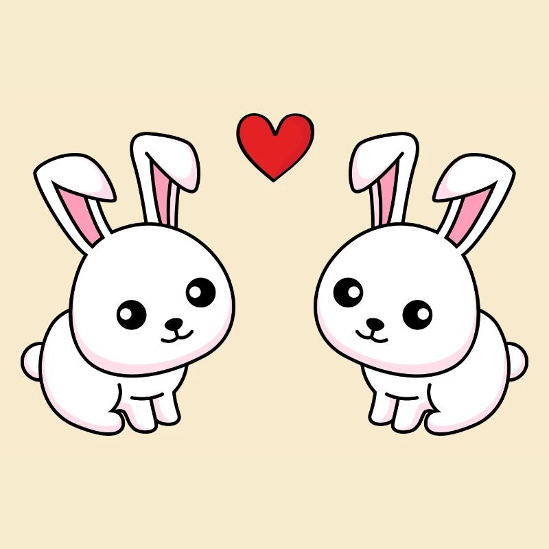 Rabbit Comic Couple Love
