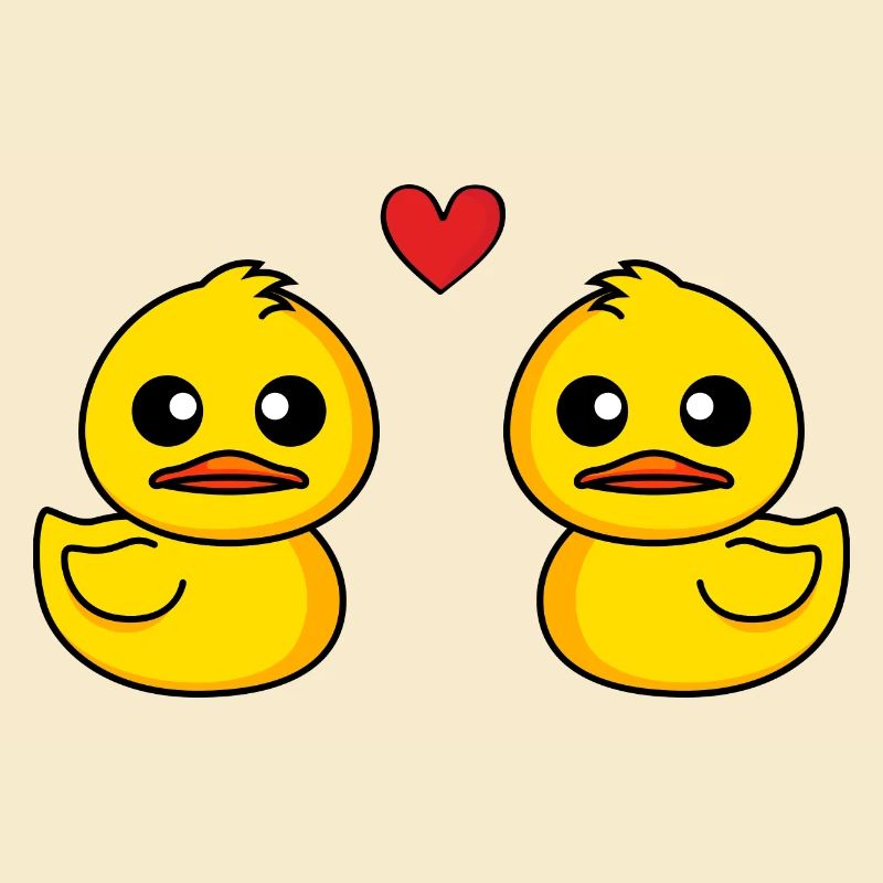 Duck Comic Couple love