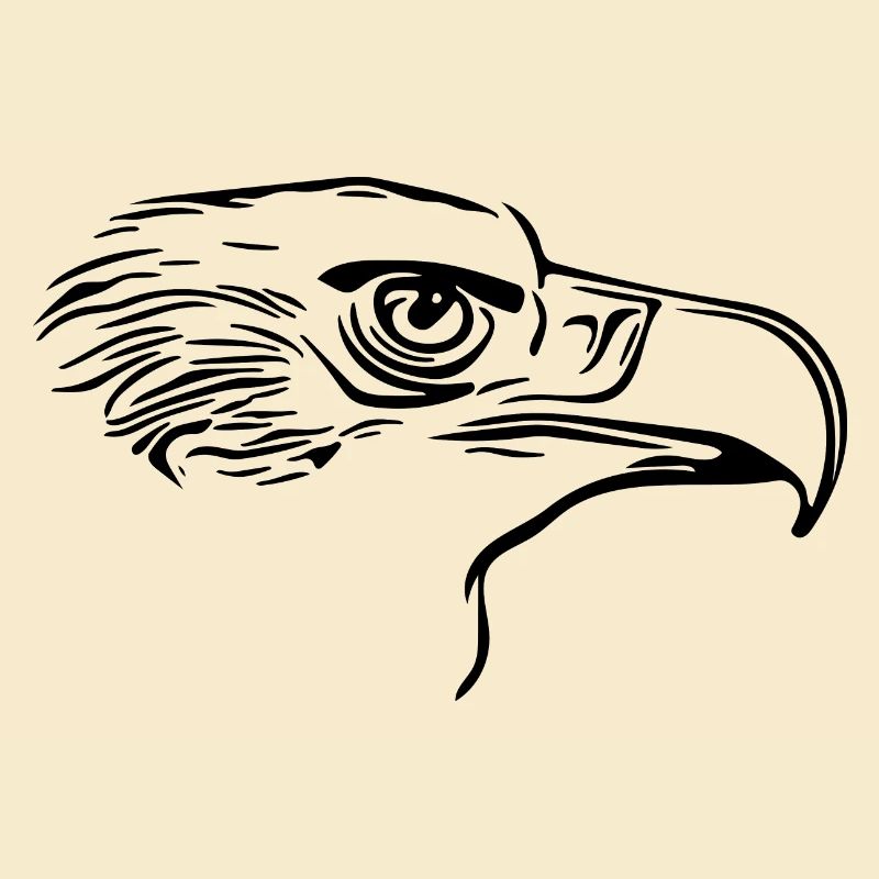 Elegant bird head with large beak