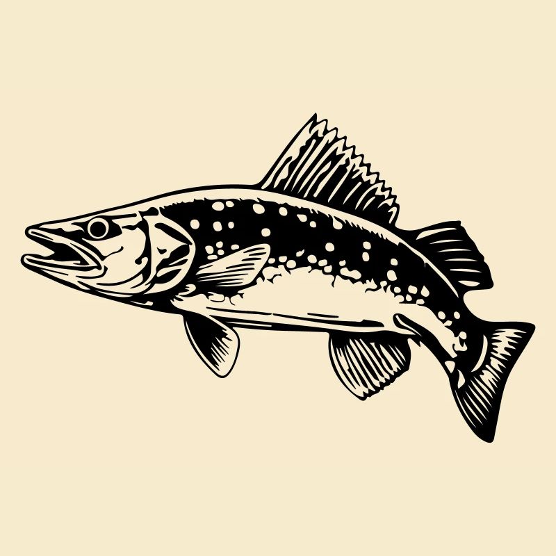 Silhouette de poisson brochet