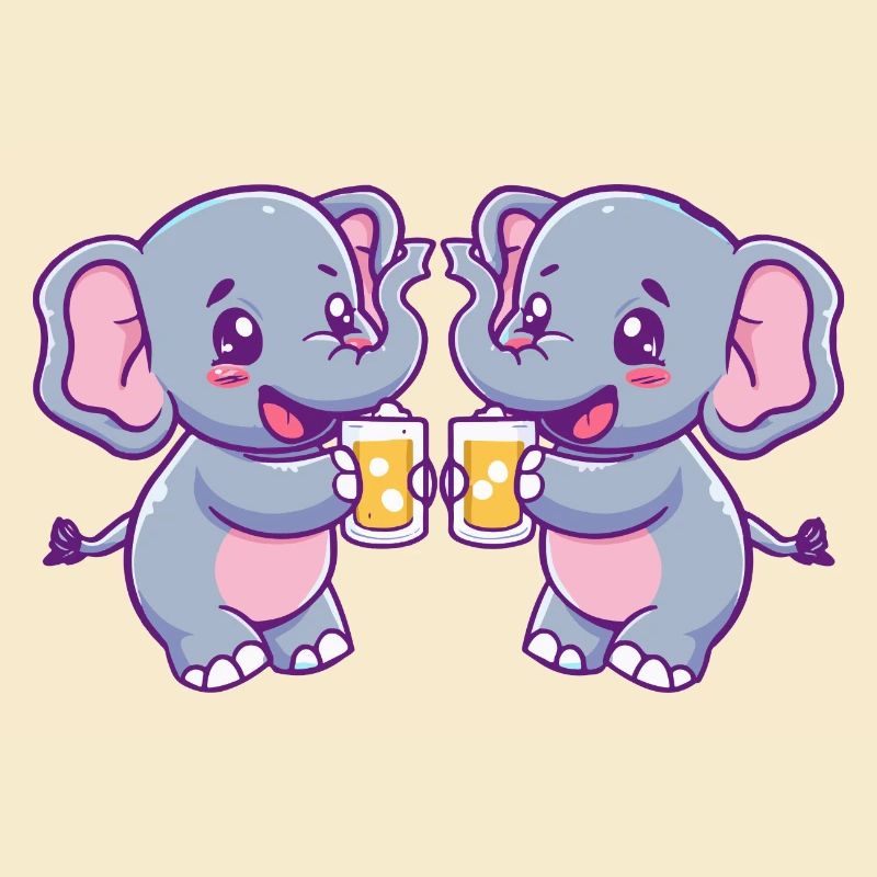 Elephant Comic Beer Funny Booze