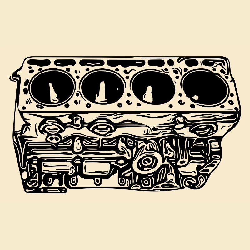 Engine block cylinder displacement fan