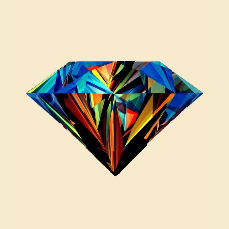Du bist ein wunderschöner bunter Diamant