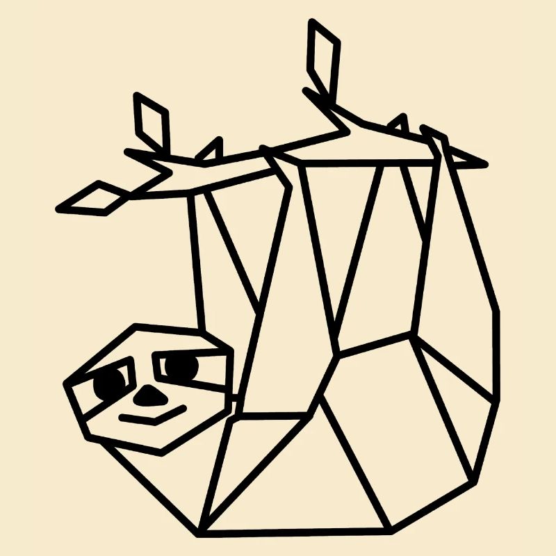 Sloth Geometric Funny