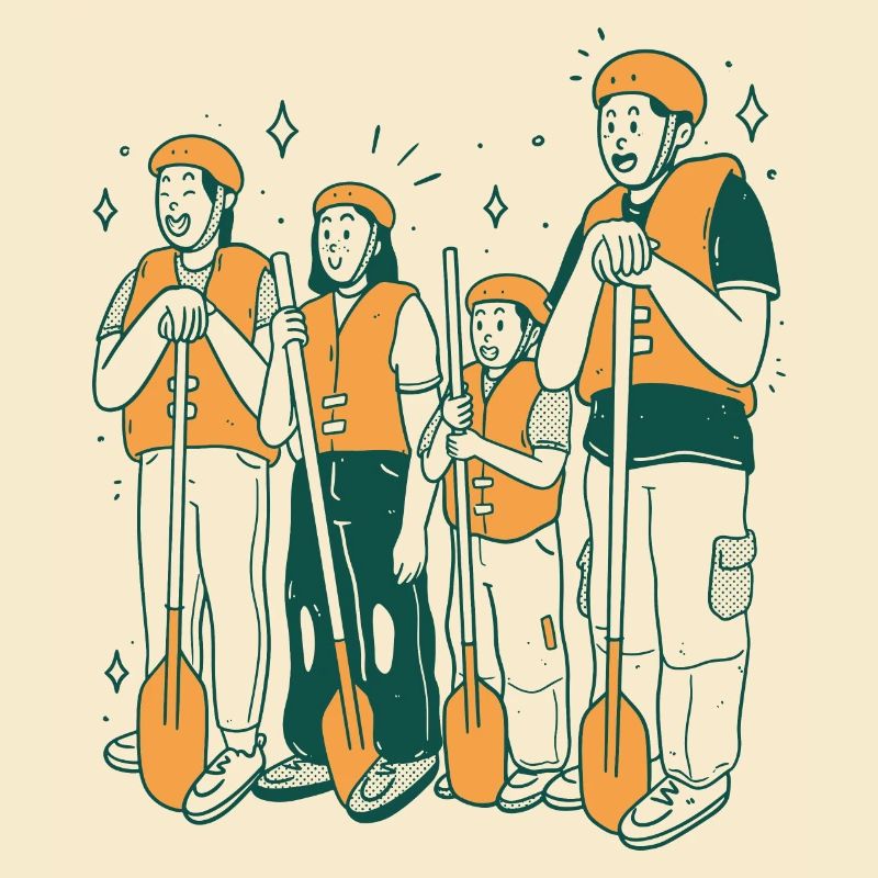 Rafting Team Outfit for Teams Boating Mountains
