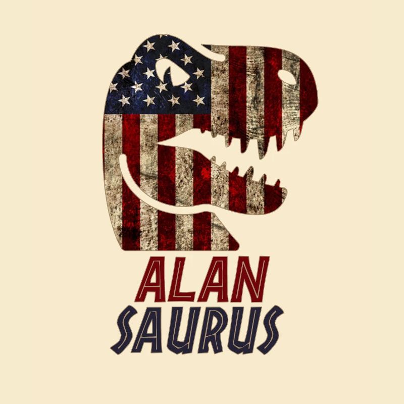 Patriotic Alan Dinosaur Alansaurus