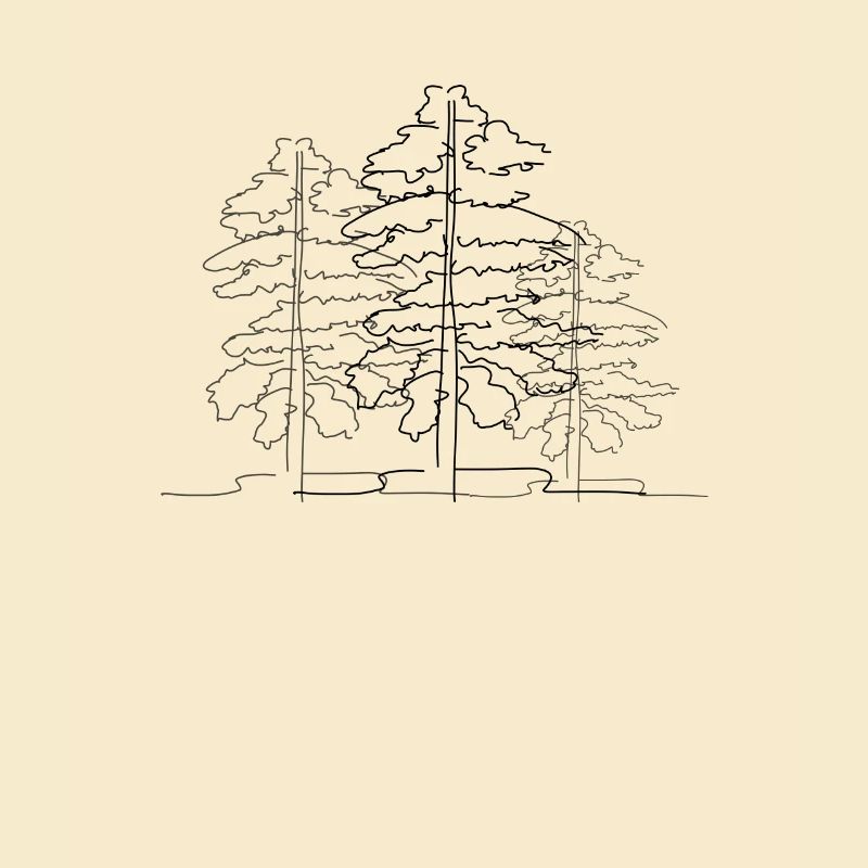 Tree Forest Lineart
