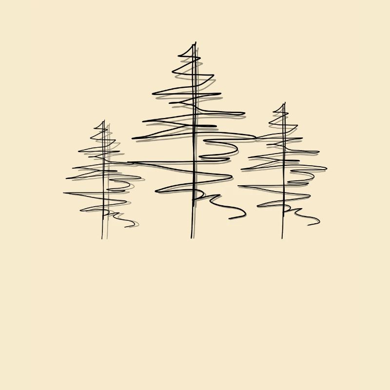 Baum Wald Lineart