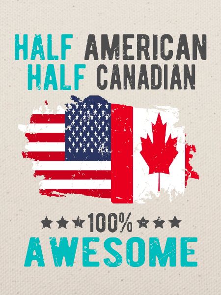 Halb Amerikaner Halb Kanadier