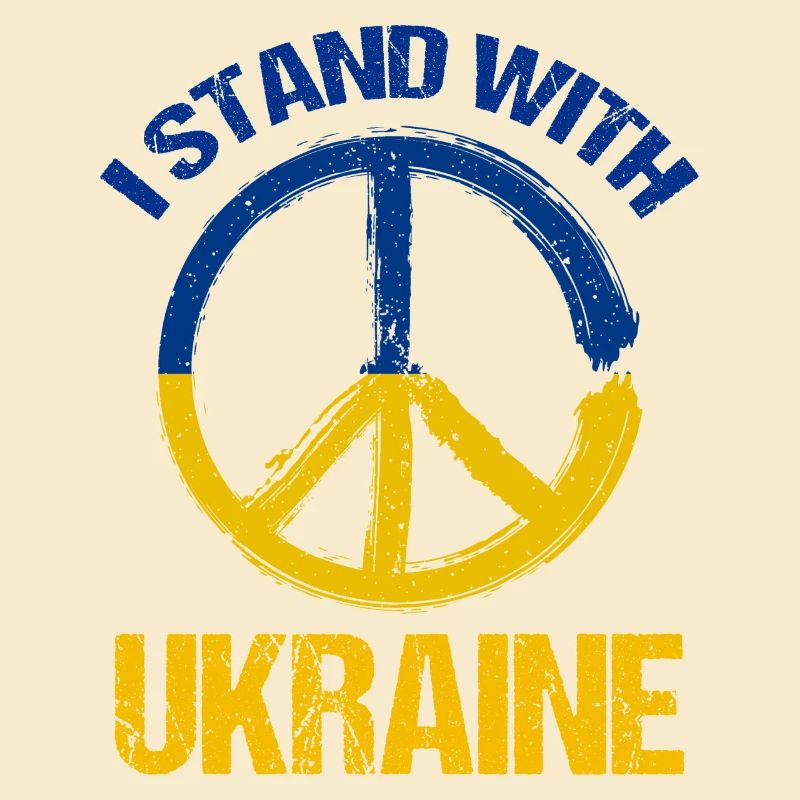 I Stand With Ukraine Peace Symbol Ukrainian